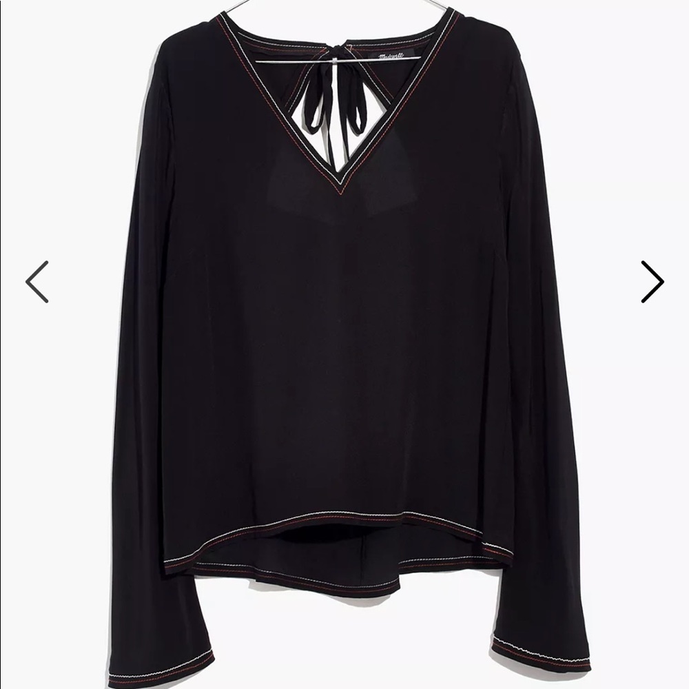 Madewell Top -100% Silk , open back